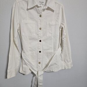 Frame Denim Women's Cream Utility Jacket